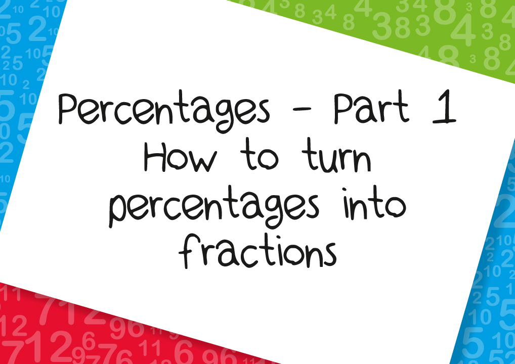 how to turn percentages into fractions